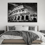 Colosseum Black and White Canvas Wall Art