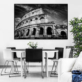 Colosseum Black and White Canvas Wall Art