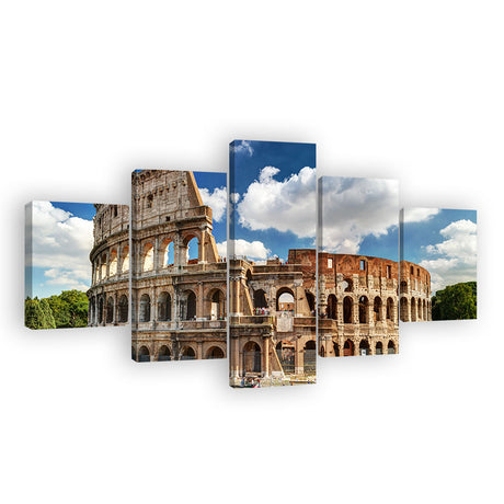 Colosseum in Rome Canvas Wall Art - Multi-Panel Design