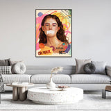 Contemporary Collage Art Girl Graffiti Canvas Wall Art