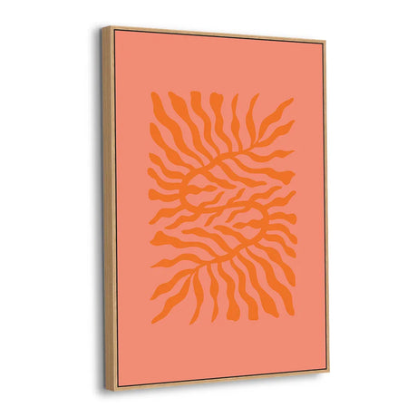 Coral Currents Abstract Canvas Wall Art