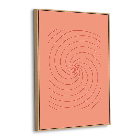 Coral Spiral Energy Canvas Wall Art