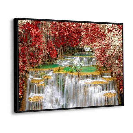 Crimson Cascade Canvas Wall Art