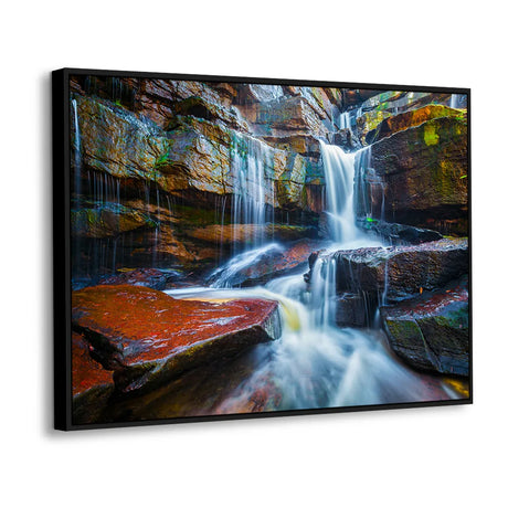Crimson Stone Falls Canvas Wall Art