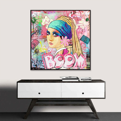 Daisy Girl Fashion Graffiti Canvas Wall Art