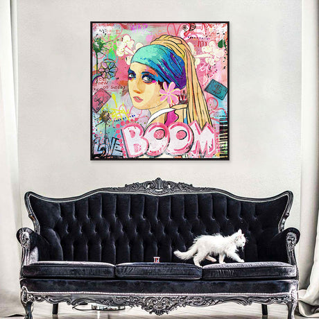 Daisy Girl Fashion Graffiti Canvas Wall Art