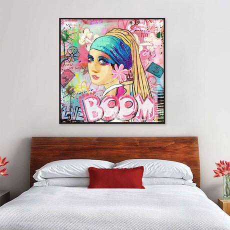 Daisy Girl Fashion Graffiti Canvas Wall Art