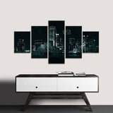 Dallas Skyline Night View Canvas Wall Art