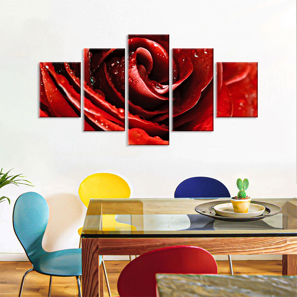 Dark Red Rose Canvas Wall Art