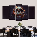 Dark Skull Explosion Canvas Wall Art