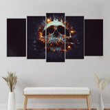 Dark Skull Explosion Canvas Wall Art