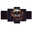 Dark Skull Explosion Canvas Wall Art