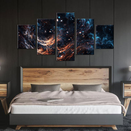 Dark Space Galaxy Canvas Wall Art