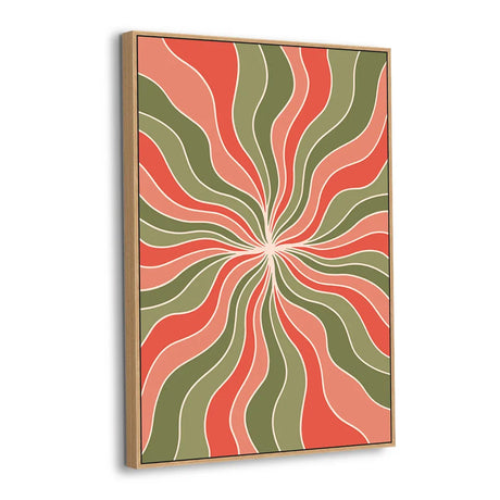 Desert Bloom Spiral Canvas Wall Art