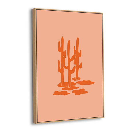 Desert Mirage Cactus Canvas Wall Art