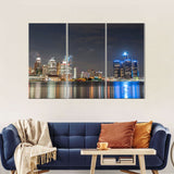 Detroit Skyline Canvas Wall Art