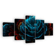 Digital Coral Flower Canvas Wall Art