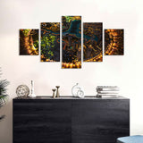 Downtown Dubai Night View Canvas Wall Art