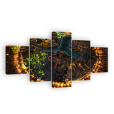 Downtown Dubai Night View Canvas Wall Art