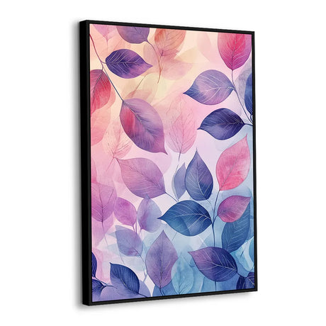 Dreamy Gradient Leaves Canvas Wall Art