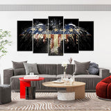 Eagle Shape American Flag Canvas Wall Art