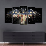 Eagle Shape American Flag Canvas Wall Art