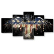 Eagle Shape American Flag Canvas Wall Art