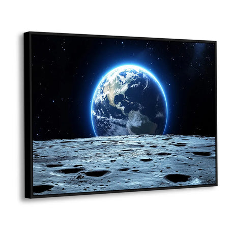 Earth From The Moon Canvas Wall Art