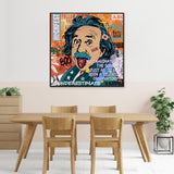 Einstein Funny Face Graffiti Canvas Wall Art