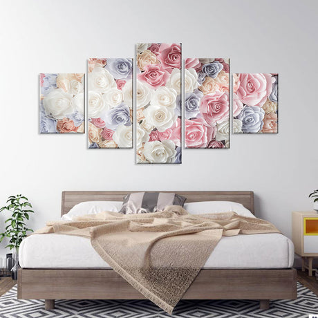 Elegant Rose Bouquet Canvas Wall Art