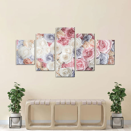 Elegant Rose Bouquet Canvas Wall Art