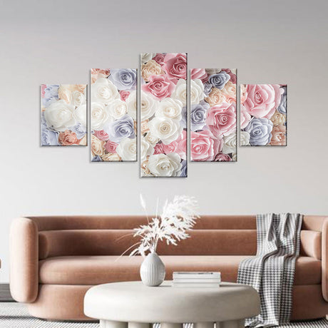 Elegant Rose Bouquet Canvas Wall Art