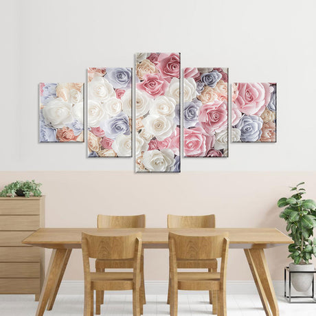 Elegant Rose Bouquet Canvas Wall Art