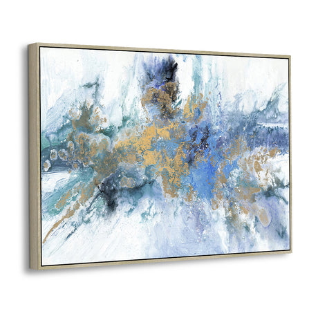 Elegant Blue & Gold  – Modern Luxury Statement Piece Canvas Wall Art