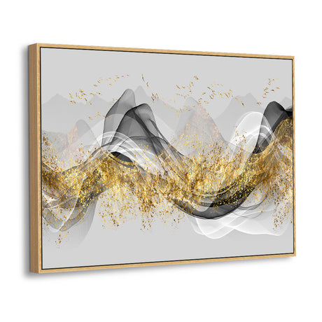Elegant Modern Aesthetic - Luxury Gold & Black Canvas Wall Art