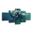 Elephant Swimming Underwater Canvas Wall Art