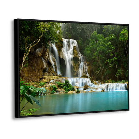 Emerald Cascade Retreat Canvas Wall Art