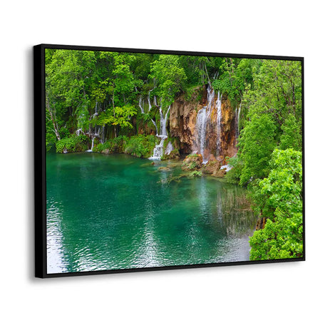 Emerald Cascade Serenity Canvas Wall Art