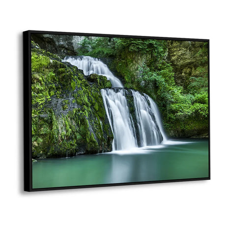Emerald Veil Cascade Canvas Wall Art