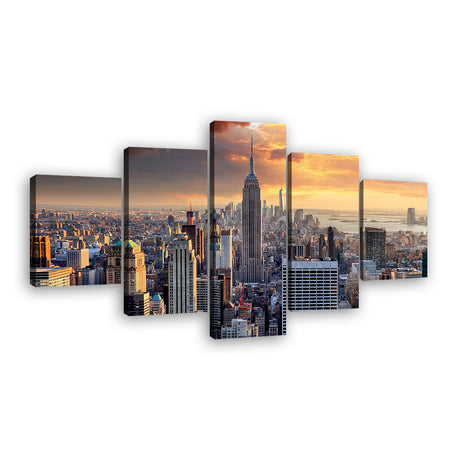 Empire State Building Skyline Canvas Wall Art