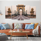 Featuring the Iconic Szechenyi Chain Bridge Canvas Wall Art