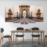 Featuring the Iconic Szechenyi Chain Bridge Canvas Wall Art