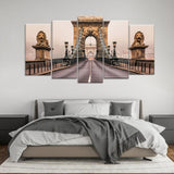 Featuring the Iconic Szechenyi Chain Bridge Canvas Wall Art