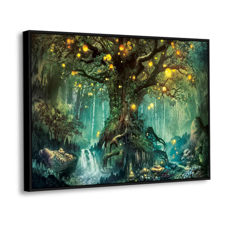 Enchanted Forest Glow Tree Canvas Wall Art