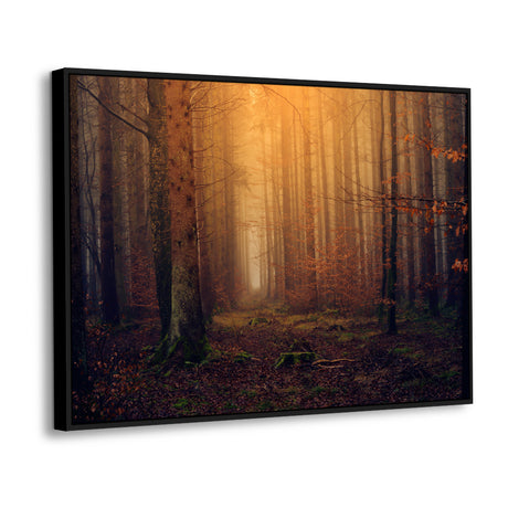 Enchanted Forest – Misty Autumn Woods Canvas Wall Art