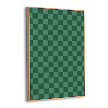 Evergreen Checkered Minimalist Canvas Wall Art