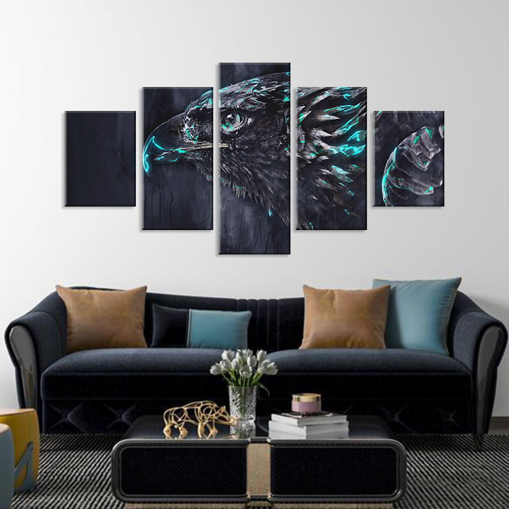 Fantasy Black Eagle Canvas Wall Art