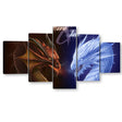 Fantasy Fire and Ice Dragon Canvas Wall Art