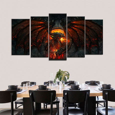 Fantasy Dragon Canvas Wall Art