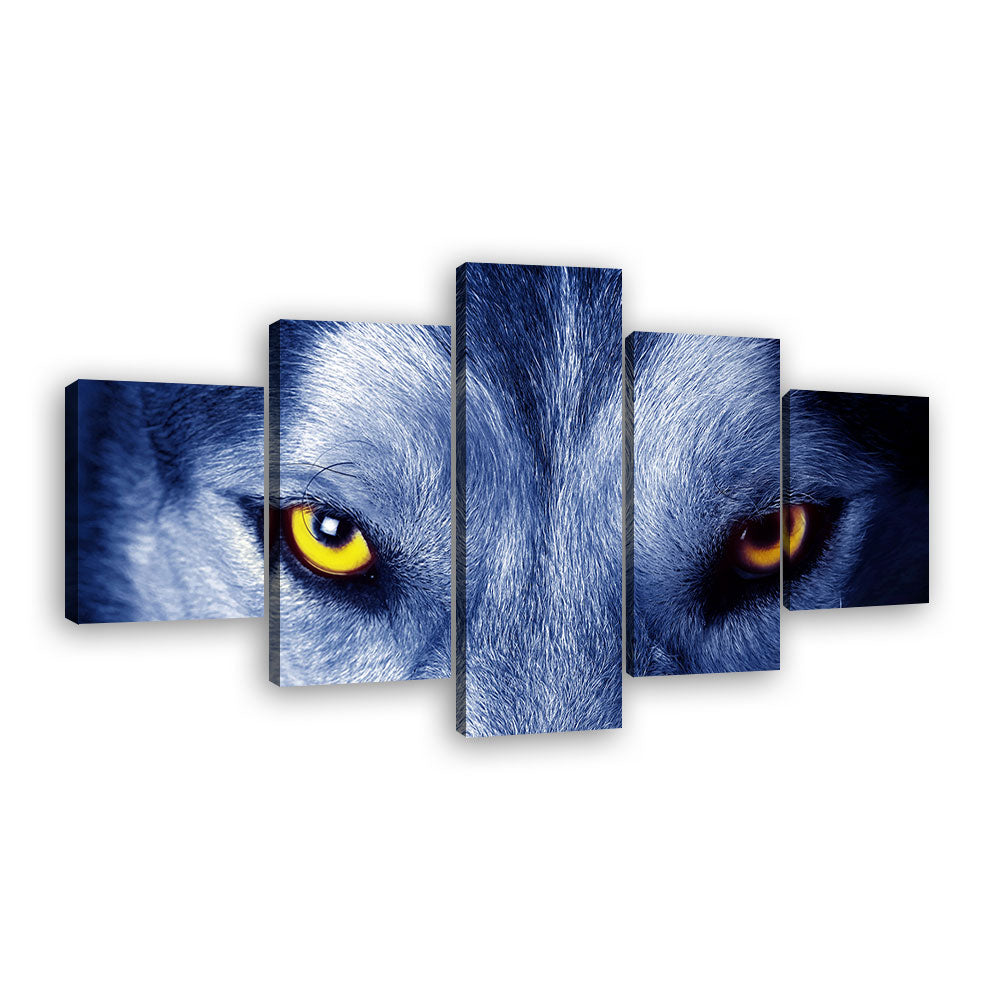 Fierce Wolf Eyes Canvas Wall Art